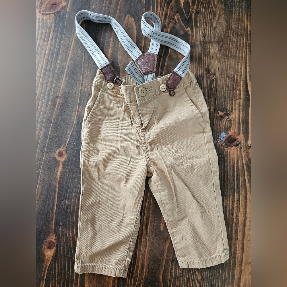 Oshkosh b'gosh Tan pants with suspenders
